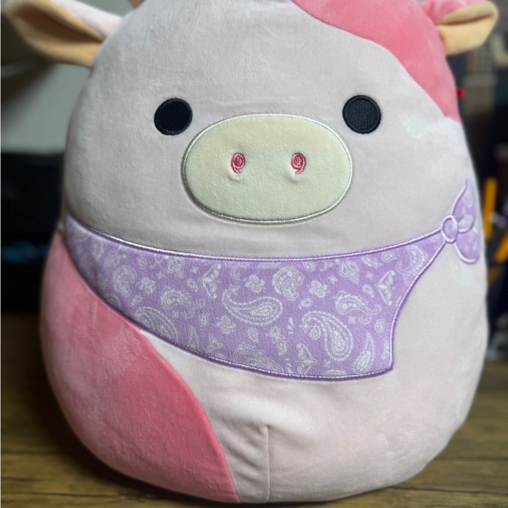 Squishmallows Pink and Purple Pig Stuffed Animal